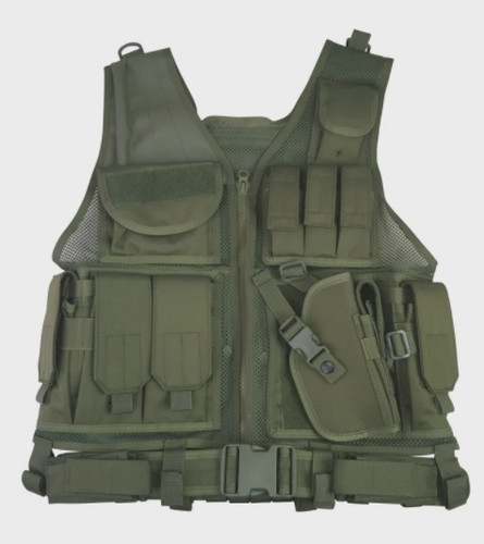 Cross draw tactical vest - draw,